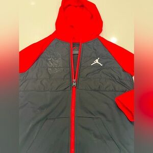 Air Jordan zip jacket. Glue residue from sticker on upper area otherwise perfect